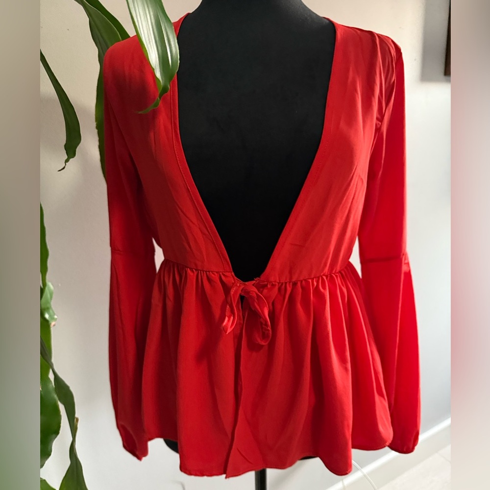 Boohoo Tie Top